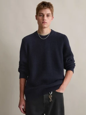 Sweter wełniany luźny Marc O'Polo modrá