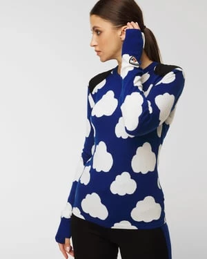 Sweter Wełniany Rossignol Poetic Sky Round Neck