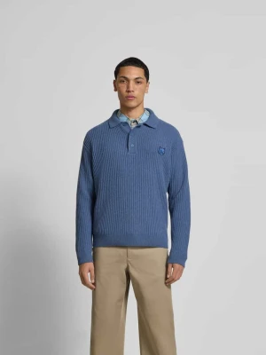 Sweter wełniany z czystej wełny Maison Kitsuné Granatowy