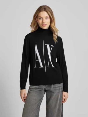 Sweter wełniany z golfem Armani Exchange