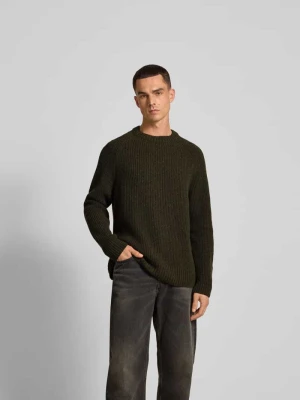 Sweter wełniany z imitacji dzianiny closed