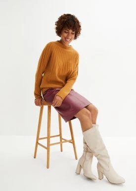 Sweter wełniany z materiału z domieszką Good Cashmere Standard® bonprix
