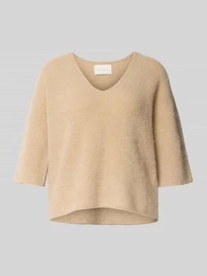Sweter wełniany z mieszanki alpaki i wełny Juvia Złamany biały