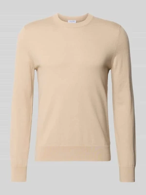Sweter wełniany z prążkowanymi wykończeniami Filippa K Beżowy