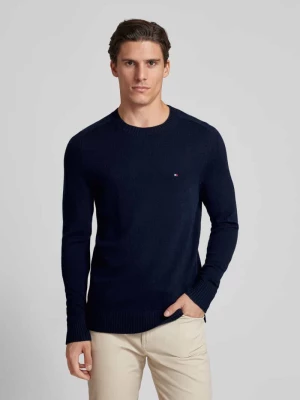 Sweter wełniany z wyhaftowanym logo Tommy Hilfiger