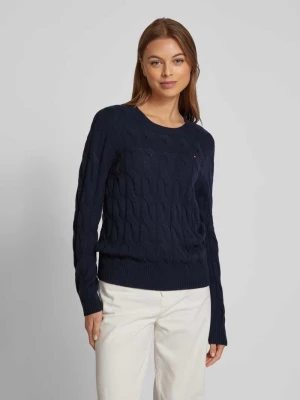 Sweter wełniany z wyhaftowanym logo Tommy Hilfiger