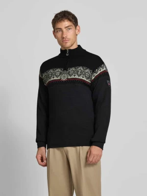 Sweter wełniany z zapinanym kołnierzem model ‘Moritz’ Dale of Norway