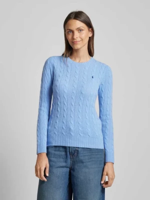 Sweter ze ściegiem warkoczowym model ‘JULIANNA’ Polo Ralph Lauren