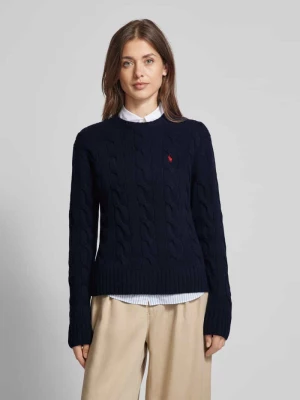 Sweter wełniany ze ściegiem warkoczowym Polo Ralph Lauren