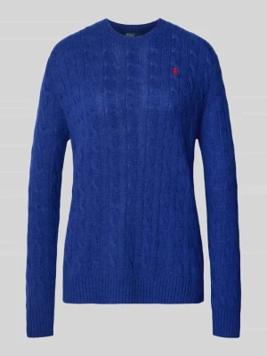 Sweter wełniany ze ściegiem warkoczowym Polo Ralph Lauren