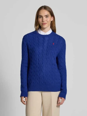 Sweter wełniany ze ściegiem warkoczowym Polo Ralph Lauren