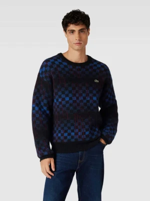 Zdjęcie produktu Sweter wełniany ze wzorem na całej powierzchni Lacoste