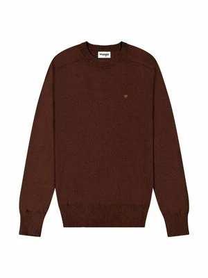 Sweter Wrangler ciemnobrązowy