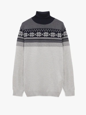 SWETER XMAS NEVE GOLF SZARY Z WISKOZY Recman