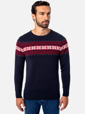 SWETER XMAS PARETI Z OKRĄGŁYM DEKOLTEM GRANAT Recman
