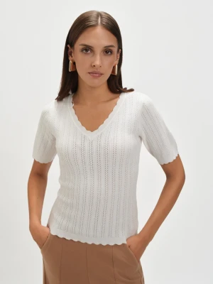 Sweter z ażurowym haftem Top Secret