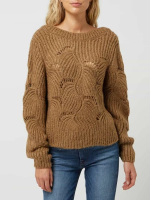 Sweter z ażurowym wzorem model ‘Maja’ Modström