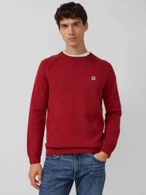 Sweter z bawełnianej dzianiny z raglanowymi rękawami s.Oliver czerwony