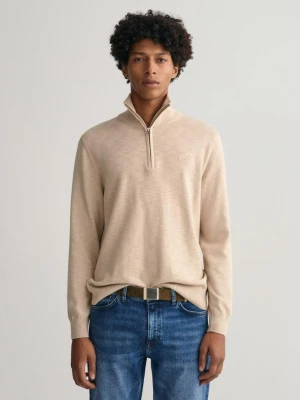 Sweter z bawełny flamme rozpinany do połowy GANT