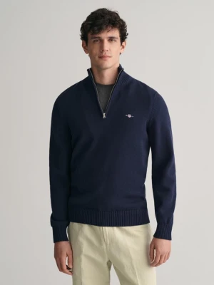 Zdjęcie produktu Sweter z bawełny half-zip, casual GANT