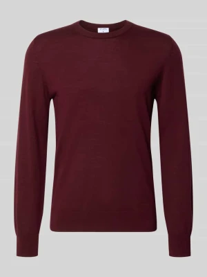 Sweter z bawełny supima Filippa K Bordowy