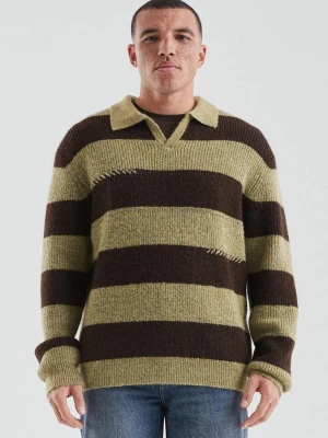 Sweter z blokowymi paskami QS