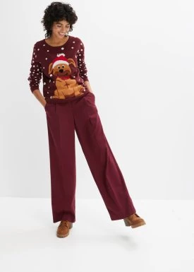 Sweter z bożonarodzeniowym motywem bonprix