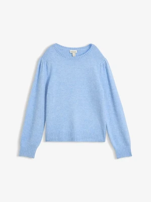 Sweter z bufiastymi rękawami BonPrix niebieski