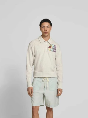 Sweter z cekinowym obszyciem Kenzo Jasnoszary melanż