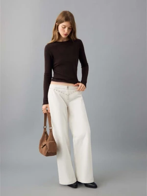 Sweter z cienkiej dzianiny brązowy - Teen - - MANGO TEEN