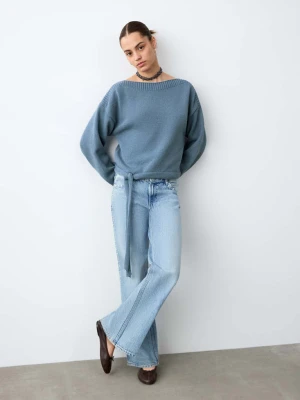 Sweter z cienkiej dzianiny niebieski - Teen - - MANGO TEEN