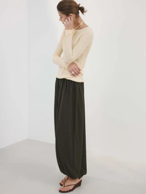 Sweter z cienkiej dzianiny pastelowy żółty - Kobieta - - MANGO