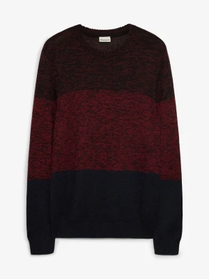 Sweter z cienkiej dzianiny w wygodnym fasonie, z miekką bawełną BonPrix czerwony
