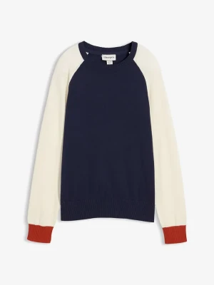 Sweter z cienkiej dzianiny z domieszką bawełny i raglanowymi rękawami BonPrix beżowy