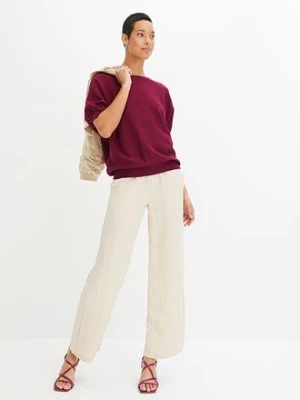 Sweter z cienkiej dzianiny z mieszanki bawełny bonprix