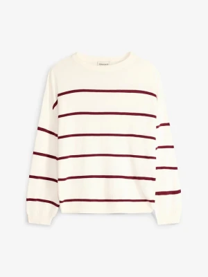 Sweter z cienkiej dzianiny z mieszanki wiskozy BonPrix biały