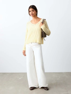 Sweter z cienkiej dzianiny żółty - Teen - - MANGO TEEN