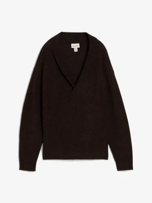 Sweter z ciepłej mieszanki alpaki BonPrix brązowy