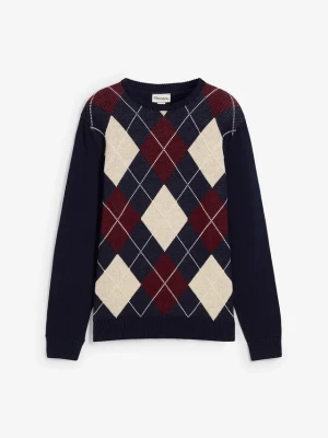 Sweter z czystej bawełny BonPrix niebieski