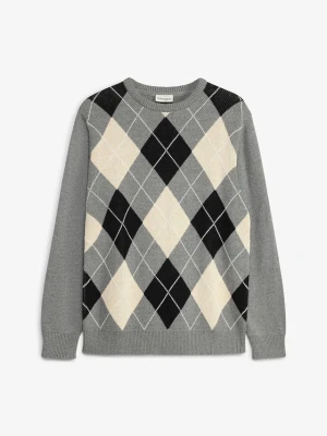 Sweter z czystej bawełny BonPrix szary