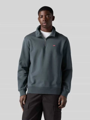 sweter z czystej bawełny, krój regular fit Levi's Jeansowy niebieski