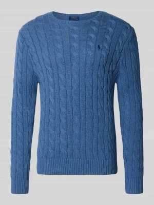 sweter z czystej bawełny, krój regular fit Polo Ralph Lauren Jeansowy niebieski