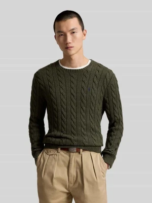 sweter z czystej bawełny, krój regular fit Polo Ralph Lauren Oliwkowy