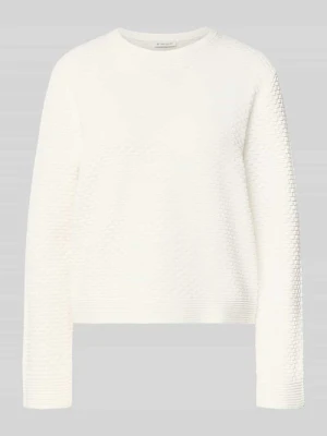 sweter z czystej bawełny, krój regular fit Tom Tailor Biały