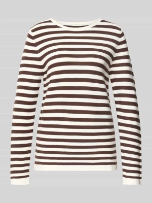 sweter z czystej bawełny, krój regular fit Tom Tailor Ciemnobrązowy