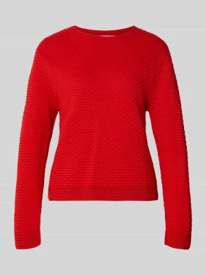 sweter z czystej bawełny, krój regular fit Tom Tailor Czerwony