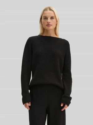 sweter z czystej bawełny o kroju regular fit Marc O'Polo Czarny