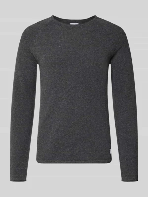 Sweter z czystej bawełny o kroju regular fit Model 'Hill' Jack&Jones Antracytowy melanż