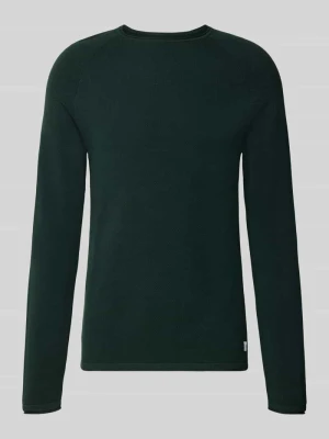Sweter z czystej bawełny o kroju regular fit Model 'Hill' Jack&Jones Ciemnozielony