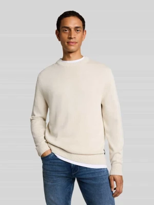 sweter z czystej bawełny o kroju regular fit Tom Tailor Beżowy